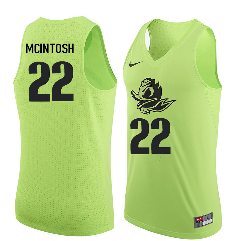 Men #22 Mikyle McIntosh Oregon Ducks College Basketball Jerseys Sale-Electric Green